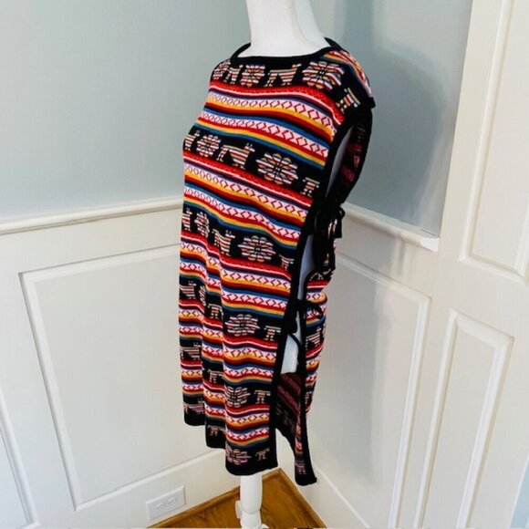 VTG Blanket Llama Southwestern Style 70's Sear's Open Side Sweater Vest OSFA - Picture 3 of 11